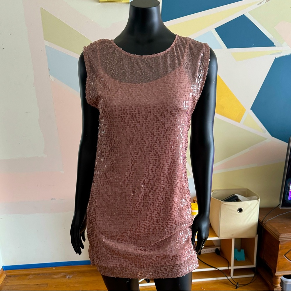 Rose sequin dress